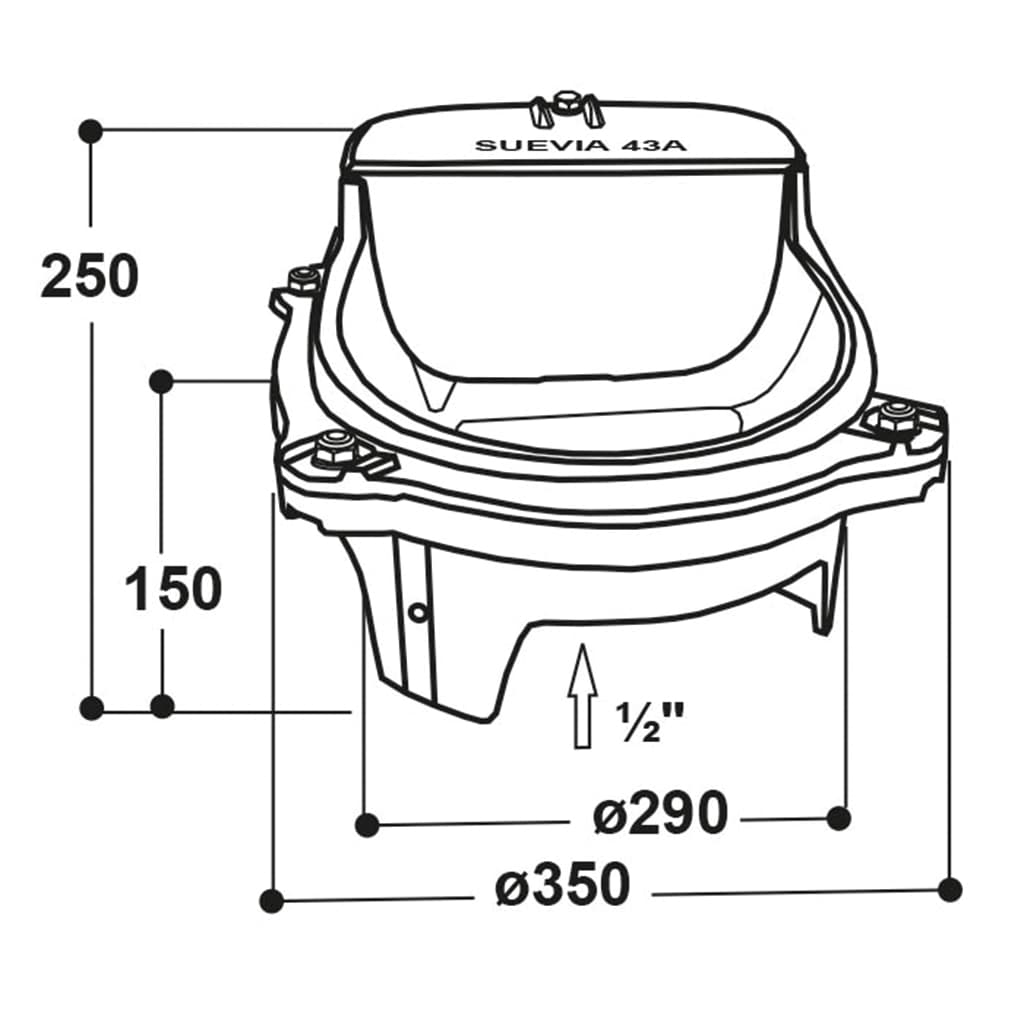 Suevia Heatable Drinking Trough 43A 80W Anti freeze suevia-heatable-drinking-trough-43a-80w-anti-freeze